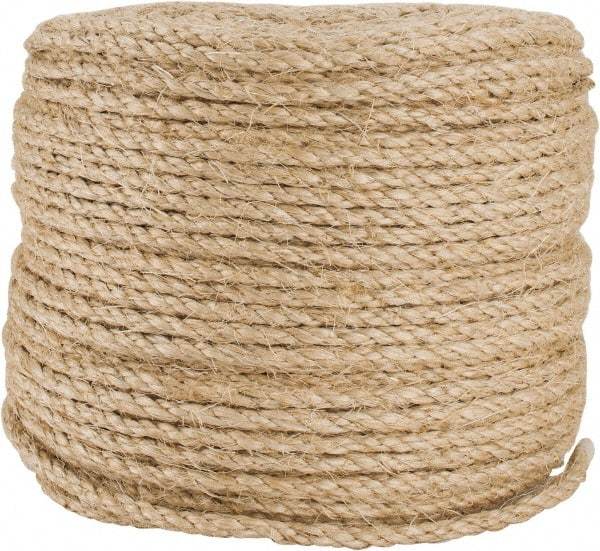 Value Collection - 500' Max Length Sisal Twisted Rope - 1/4" Diam, 48 Lb Capacity - Makers Industrial Supply