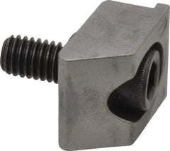 Mitee-Bite - 3/8-16 Screw Thread, 1" Wide x 1/4" High, Serrated Steel Machinable Style Screw Mount Toe Clamp - 6,000 Lb Holding Force, 30 Lb Ft Torque, 0.71" Long Extension, 0.05" Throw, 4 Clamps in Package - Makers Industrial Supply