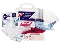 Medique - 13 Piece, Body Fluid Clean-Up First Aid Kit - 6-1/4" Wide x 3" Deep x 6" High, Cardboard - Makers Industrial Supply