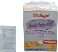 Medique - Back Pain-Off Tablets - Headache & Pain Relief - Makers Industrial Supply