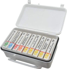 Medique - 10 & 9 Piece, 10 Person, Refill for Industrial First Aid Kit - 7-7/16" Wide x 2-3/8" Deep x 4-5/8" High, Plastic Case - Makers Industrial Supply