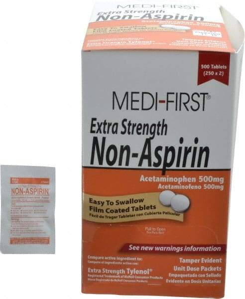 Medique - Medi-First Extra-Strength Non-Aspirin Tablets - Headache & Pain Relief - Makers Industrial Supply