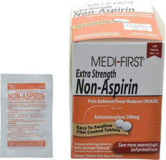 Medique - Medi-First Extra-Strength Non-Aspirin Tablets - Headache & Pain Relief - Makers Industrial Supply