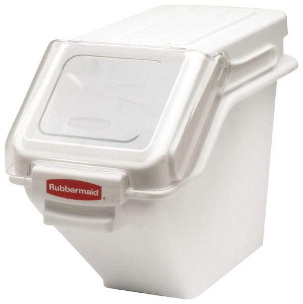 Rubbermaid - Rectangular, White Polyethylene Food Bin - 23-1/2" High x 11-1/2" Wide x 16.9" Long - Makers Industrial Supply