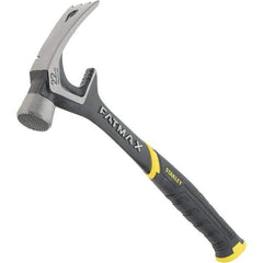 Stanley - 22 oz Head, Straight Rip Claw Hammer - 15.98" OAL, Steel Head, 1.34" Face Diam, Milled Face, Steel Handle with Grip - Makers Industrial Supply