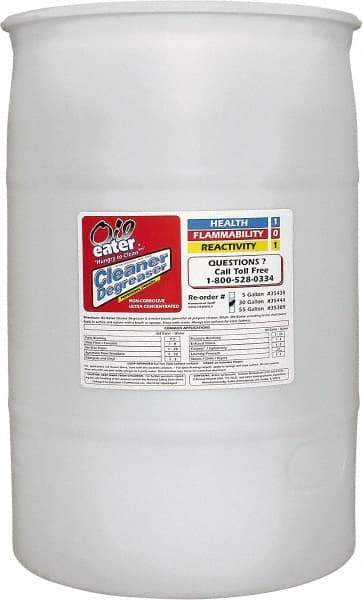 Oil Eater - 2-Butoxyethanol Multipurpose Cleaner/Degreaser - 55 Gal Drum - Makers Industrial Supply