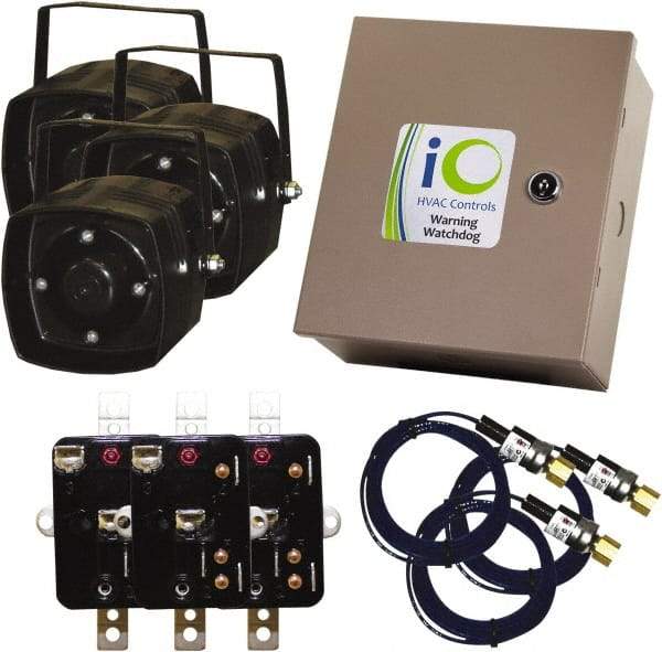 iO HVAC Controls - 1 or 3 Phase, 24 VAC, 0-2A Amp, 2 Max Fuse A, Air Conditioner Theft Alarm - 11" Wide x 11" Deep x 11" High, For Use with Condensing Unit - Makers Industrial Supply