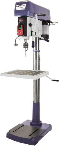 Palmgren - 20" Swing, Step Pulley Drill Press - 16 Speed, 1-1/2 hp, Three Phase - Makers Industrial Supply