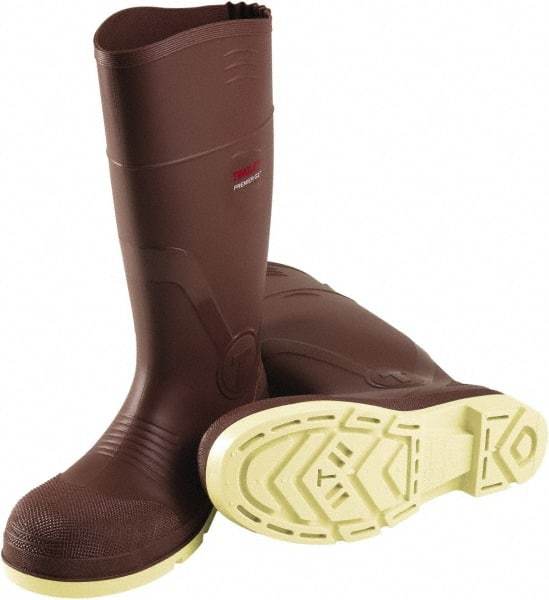 Tingley - Unisex Size 9 Medium Width Plain Knee Boot - Brown, PVC Upper, PVC Outsole, 15" High, Pull-On - Makers Industrial Supply