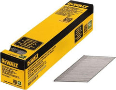 DeWALT - 15 Gauge 2-1/2" Long Finishing Nails for Power Nailers - Steel, Galvanized Finish, Smooth Shank, Angled Stick Collation, Round Head, Chisel Point - Makers Industrial Supply