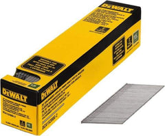 DeWALT - 15 Gauge 2" Long Finishing Nails for Power Nailers - Steel, Galvanized Finish, Smooth Shank, Angled Stick Collation, Round Head, Chisel Point - Makers Industrial Supply