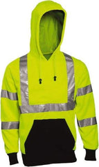 Tingley - Size M, Lime, High Visibility, Long Sleeve SweatPocket, - 36 to 38" Chest, 1 Pocket, Polyester - Makers Industrial Supply