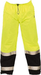 Tingley - Size M Polyurethane on 75 Denier Ripstop Polyester High-Visibility Pants - Snap Closure, No Pockets, 36" to 38" Waist, 29" Inseam, Yellow/Green, ANSI 107-2015 Class E - Makers Industrial Supply