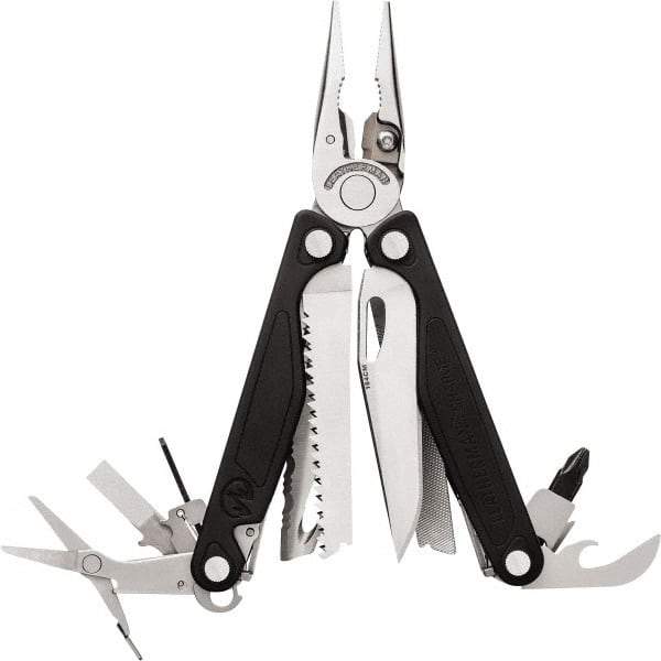 Leatherman - 1 Piece, Multi-Tool Set with 18 Functions - Silver & Black, 6" OAL, 4" Closed Length - Makers Industrial Supply