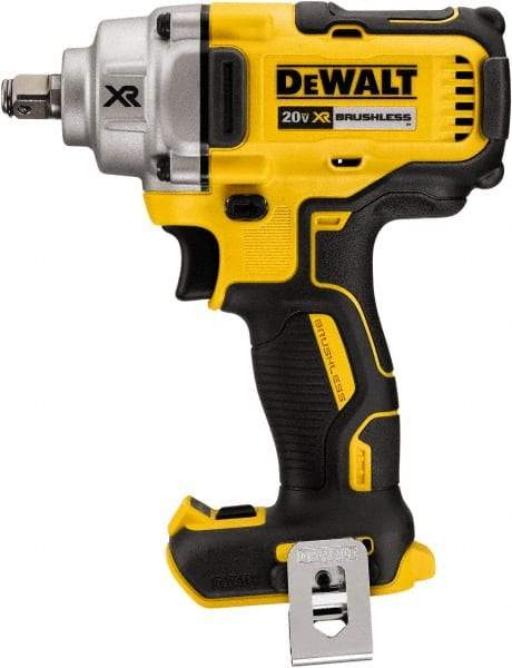 DeWALT - 1/2" Drive 20 Volt Mid-Handle Cordless Impact Wrench & Ratchet - 2,000 RPM, 0 to 3,100 BPM, 330 Ft/Lb Torque, Lithium-Ion Batteries Included - Makers Industrial Supply