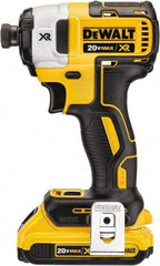 DeWALT - 20 Volt, 1/4" Drive, 152 Ft/Lb Torque, Cordless Impact Driver - Mid-Handle, 2800 RPM, 1 Lithium-Ion Battery Included - Makers Industrial Supply