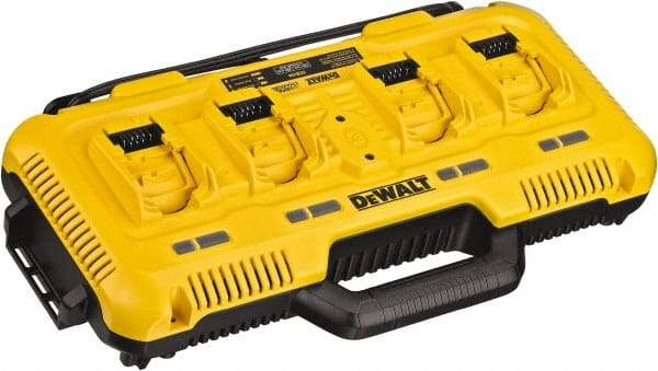 DeWALT - 20 Volt, 4 Battery Lithium-Ion Power Tool Charger - 1 hr & 30 min to Charge, AC Wall Outlet Power Source - Makers Industrial Supply