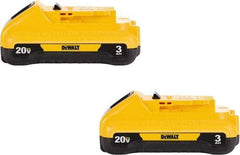 DeWALT - 20 Volt Lithium-Ion Power Tool Battery - 3 Ahr Capacity, 1 hr Charge Time, Series 20V Max - Makers Industrial Supply