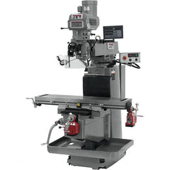 Jet - 54" Table Width x 12" Table Length, Variable Speed Pulley Control, 3 Phase Knee Milling Machine - NT40 Spindle Taper, 5 hp - Makers Industrial Supply