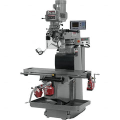 Jet - 54" Table Width x 12" Table Length, Variable Speed Pulley Control, 3 Phase Knee Milling Machine - R8 Spindle Taper, 5 hp - Makers Industrial Supply