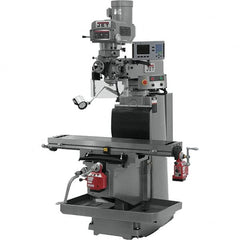 Jet - 54" Table Width x 12" Table Length, Electronic Variable Speed Control, 3 Phase Knee Milling Machine - R8 Spindle Taper, 5 hp - Makers Industrial Supply