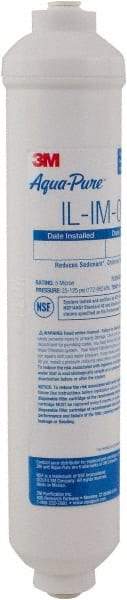 3M Aqua-Pure - 2-1/8" OD, 5µ, Polypropylene Inline Cartridge Filter - 10-5/16" Long, Reduces Sediments, Tastes, Odors & Chlorine - Makers Industrial Supply