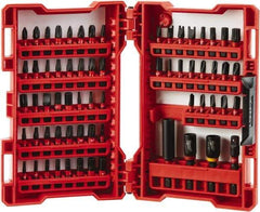 Milwaukee Tool - 65 Piece, Magnetic Bit Holder - 5/64 to 1/4" Hex, #1 to #3, Drilling/Screwdriving Utility Accessory Set Kit, 1/4" Hex Drive, Phillips, Slotted, Torx, Square Point - Makers Industrial Supply