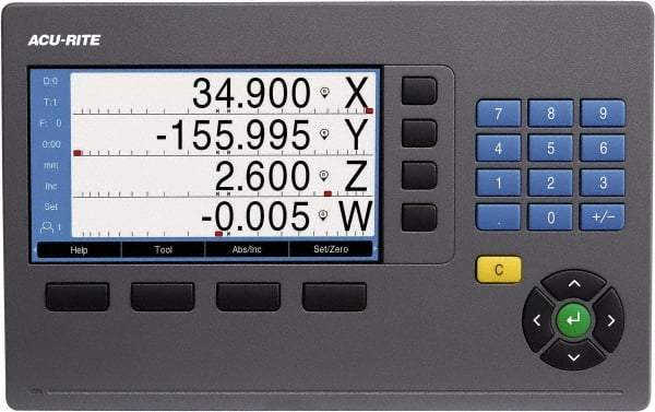 Acu-Rite - 2 Axis, 12" X-Axis Travel, 40" Y-Axis Travel, Milling DRO System - 5µm Resolution, 5µm Accuracy, LCD Color Display - Makers Industrial Supply