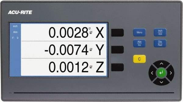 Acu-Rite - 3 Axis, 32" X-Axis Travel, 13" Y-Axis Travel, 4" Z-Axis Travel, Milling DRO System - 5µm Resolution, 5µm Accuracy, LCD Color Display - Makers Industrial Supply