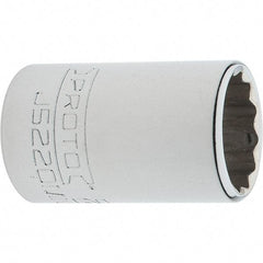 Proto - 3/8" Drive, Intermediate Hand Socket - 12 Points, 1-25/32" OAL, Steel, Full Polish Finish - Makers Industrial Supply