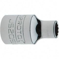 Proto - 9/32", 3/8" Drive, Intermediate Hand Socket - 12 Points, 1-15/64" OAL, Steel, Full Polish Finish - Makers Industrial Supply