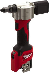 Milwaukee Tool - All up to 3/16" Closed End Rivet Capacity , 2,000 Lb Pull Force Cordless Electric Riveter - 0.8" Stroke Length, 12 Volt, Mandrel Collection, Bare Tool Battery Included - Makers Industrial Supply