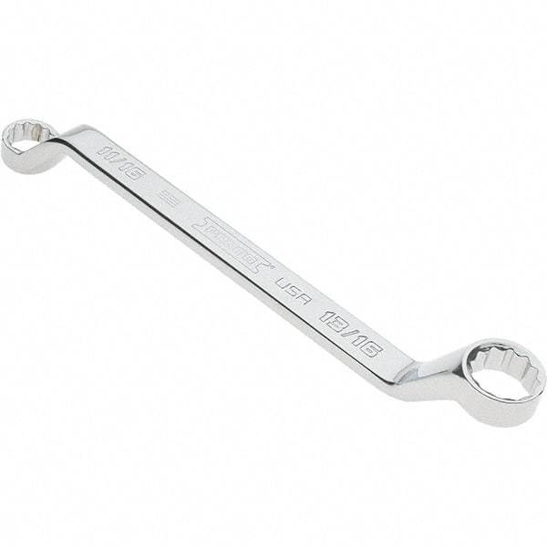 Proto - 11/16" x 3/4" 12 Point Box Wrench - Double End, 1" Head Diam x 1-5/32" Head Thickness, 10-51/64" OAL, Steel, Polished Finish, 15° Offset - Makers Industrial Supply