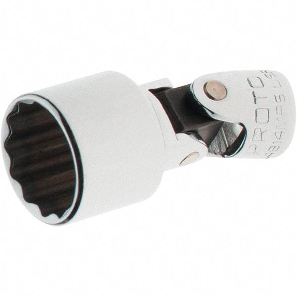 Proto - 1/4" Drive, Standard Hand Socket - 12 Points, 1-17/64" OAL, Steel, Full Polish Finish - Makers Industrial Supply