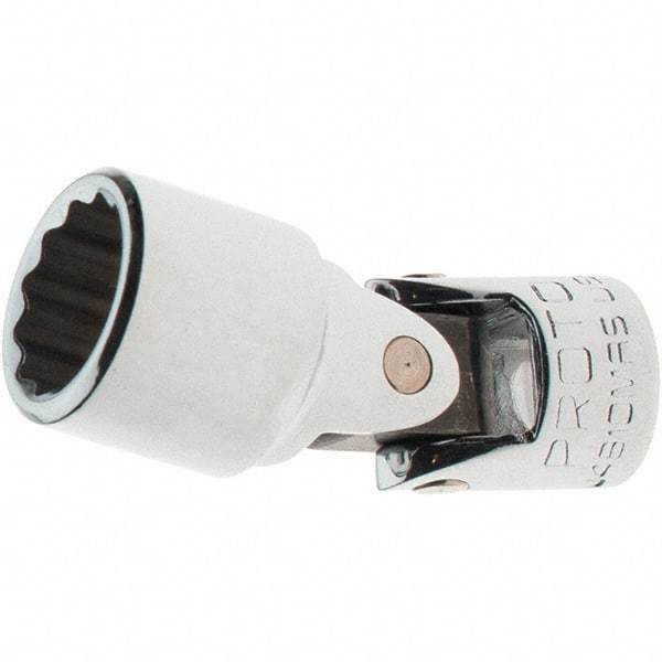 Proto - 1/4" Drive, Standard Hand Socket - 12 Points, 1-17/64" OAL, Steel, Full Polish Finish - Makers Industrial Supply