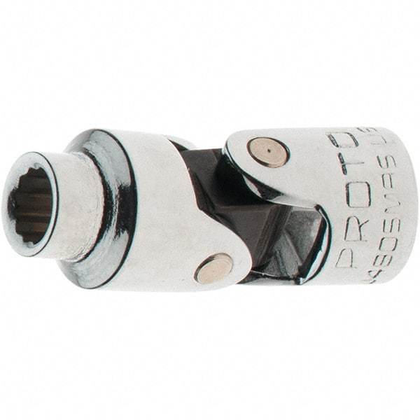 Proto - 1/4" Drive, Standard Hand Socket - 12 Points, 1-17/64" OAL, Steel, Full Polish Finish - Makers Industrial Supply