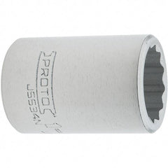 Proto - 1-1/16", 3/4" Drive, Standard Hand Socket - 12 Points, 2.285" OAL, Steel, Full Polish Finish - Makers Industrial Supply