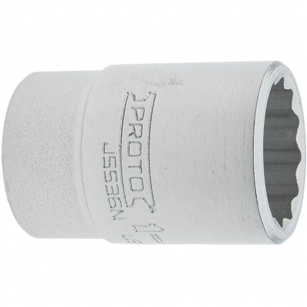 Proto - 1-1/8", 3/4" Drive, Standard Hand Socket - 12 Points, 2.335" OAL, Steel, Full Polish Finish - Makers Industrial Supply