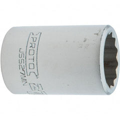 Proto - 3/4" Drive, Standard Hand Socket - 12 Points, 2.307" OAL, Steel, Full Polish Finish - Makers Industrial Supply