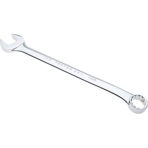 Proto - 1-3/8" 12 Point Combination Wrench - 15° Offset Angle, 18-1/2" OAL, Steel, Full Polish Finish - Makers Industrial Supply