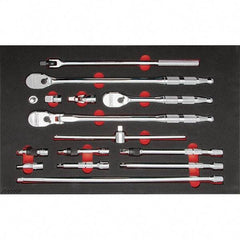 Proto - 15 Piece 1/2" Drive Mechanic's Tool Set - Comes in 23 x 16" Foam Insert - Makers Industrial Supply