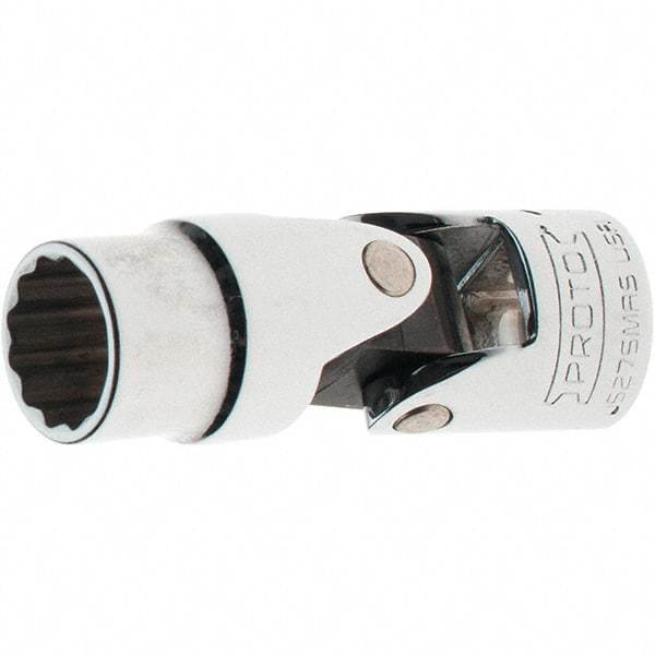 Proto - 3/8" Drive, Standard Hand Socket - 12 Points, 2-1/8" OAL, Steel, Full Polish Finish - Makers Industrial Supply