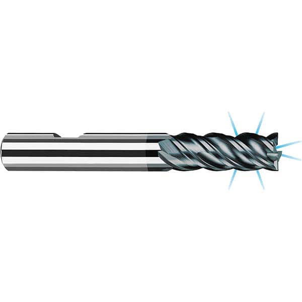 Fraisa - 1/2, 1-1/4" LOC, 1/2" Shank Diam, 3-1/4" OAL, 4 Flute Solid Carbide Square End Mill - Makers Industrial Supply