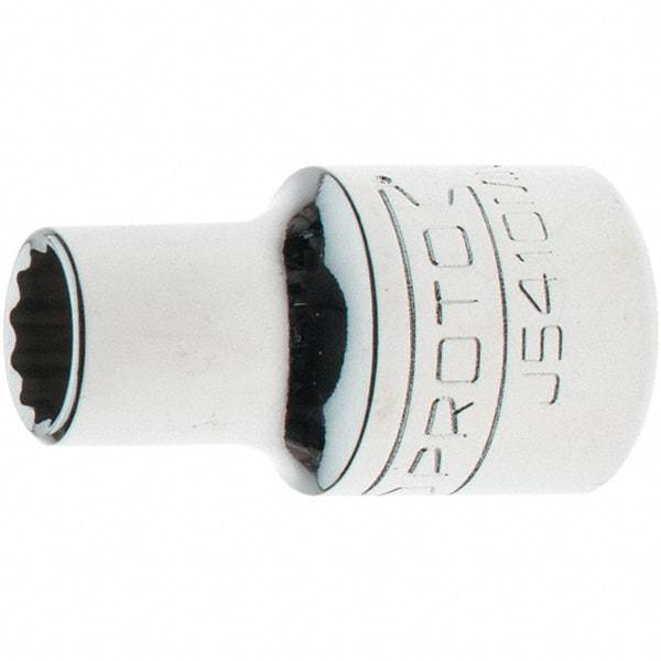 Proto - 1/2" Drive, Standard Hand Socket - 12 Points, 1-17/32" OAL, Steel, Chrome Finish - Makers Industrial Supply