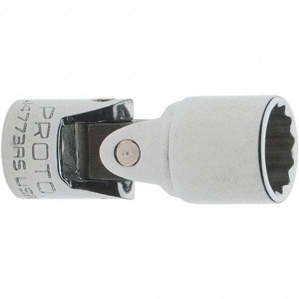 Proto - 3/8", 1/4" Drive, Standard Hand Socket - 12 Points, 1-1/2" OAL, Steel, Chrome Finish - Makers Industrial Supply