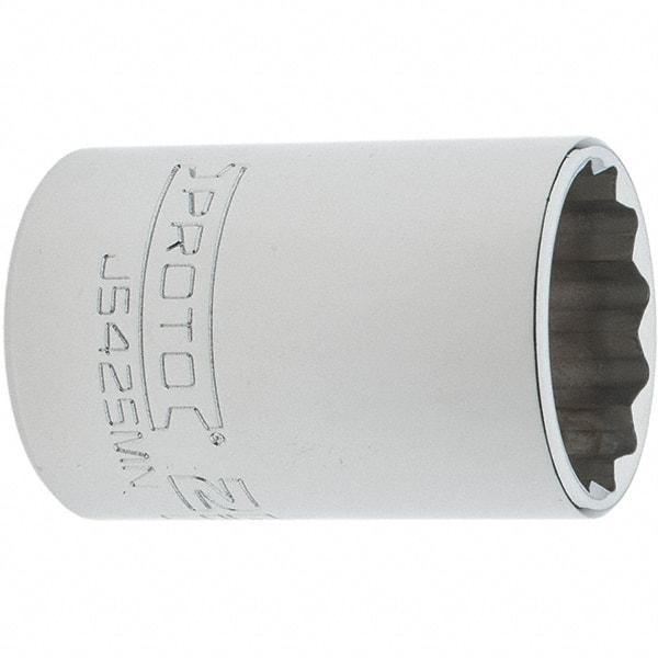 Proto - 1/2" Drive, Standard Hand Socket - 12 Points, 1-59/64" OAL, Steel, Chrome Finish - Makers Industrial Supply