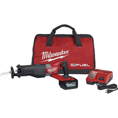 Milwaukee Tool - 18V, 3,000 SPM, Cordless Reciprocating Saw - 1-1/4" Stroke Length, Lithium-Ion 1 Battery Included - Makers Industrial Supply