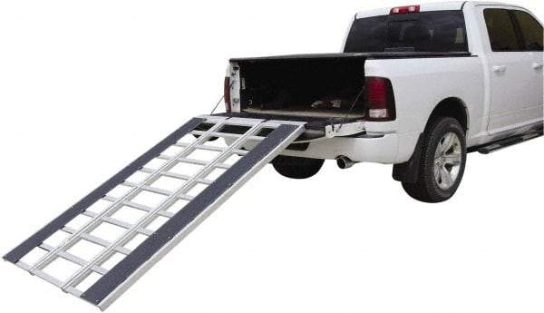 Erickson Manufacturing - 84" Long x 54" Wide, 1,500 Lb Capacity, Foldable Truck Ramp with Wear Boards - Aluminum, For All Vehicles - Makers Industrial Supply