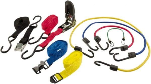 Erickson Manufacturing - Bungee Cord with S Hook - 18, 24, 36" OAL, Red/Blue/Green/Yellow - Makers Industrial Supply