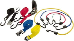 Erickson Manufacturing - Bungee Cord with S Hook - 18, 24, 36" OAL, Red/Blue/Green/Yellow - Makers Industrial Supply